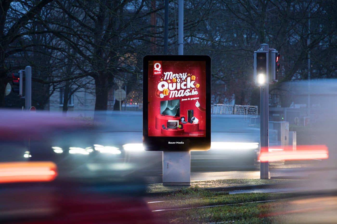 Quick straatbord in Evere